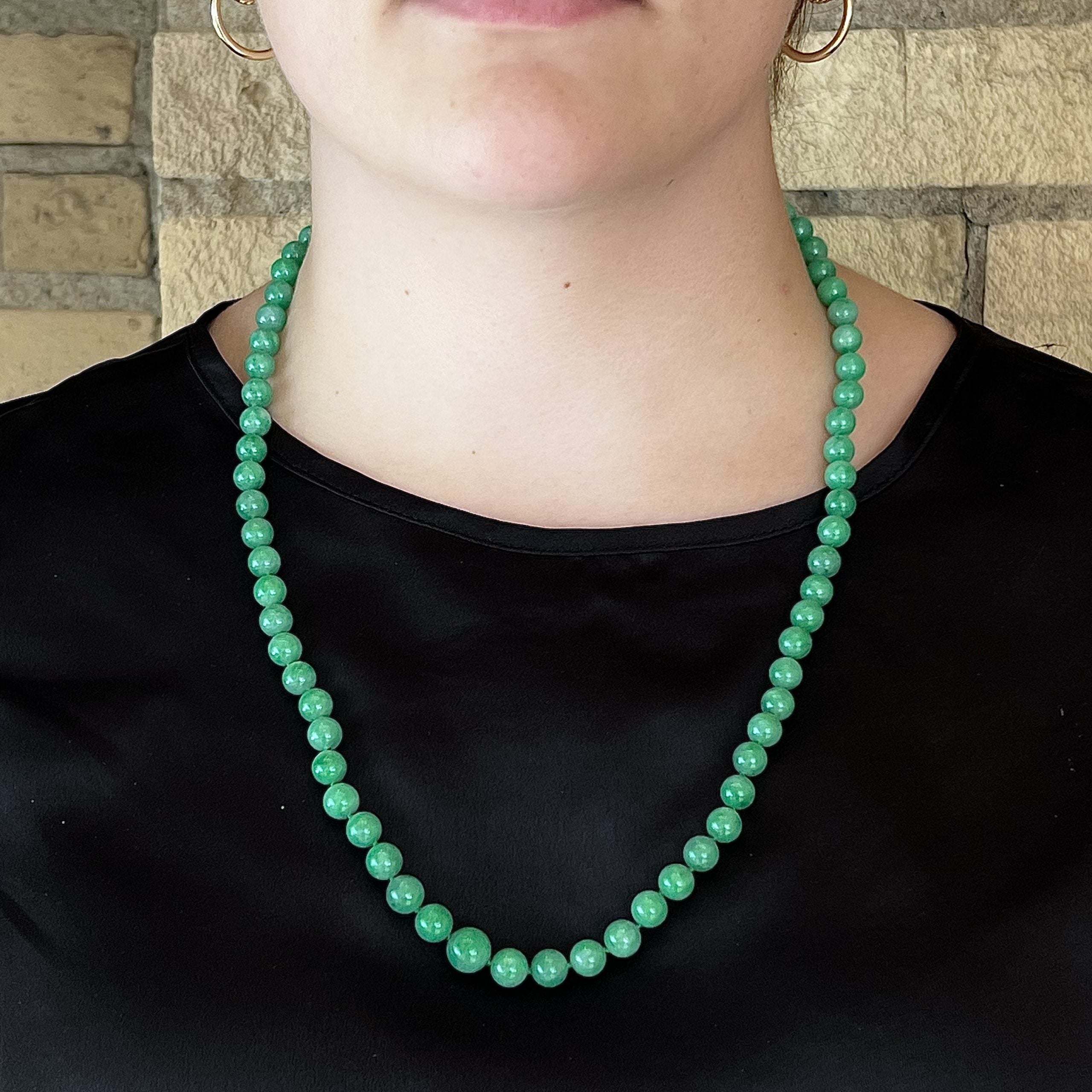 Natural Nephrite Green Jade Beads Necklace | Real Jade Jewelry | –  RealJade® Co.